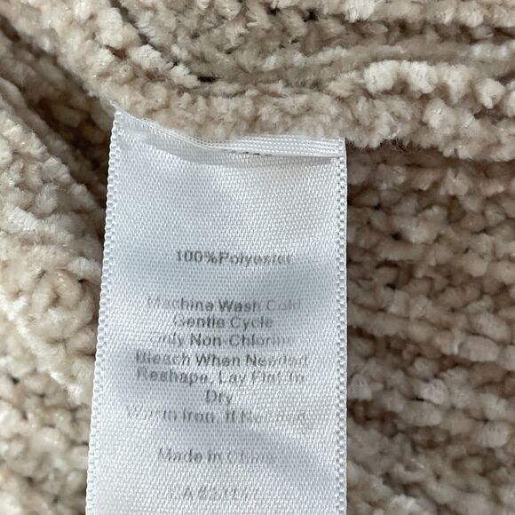 Talbots Women Open Front Sweater Top Size Large Polyester Beige B355 -5 - Picture 7 of 16
